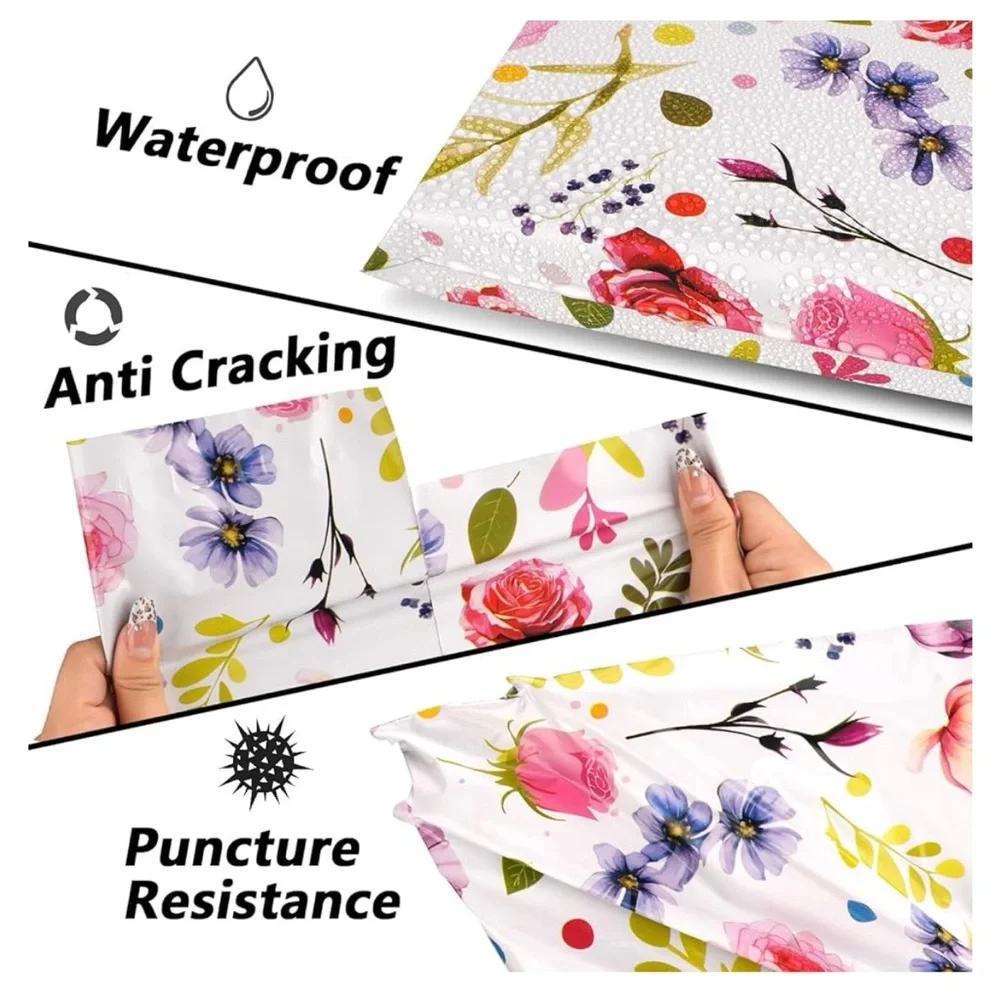 (20) Floral Poly Mailers 6x9